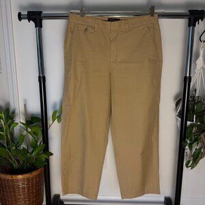 Banana Republic cropped, wide-leg, khaki pants - Size 8